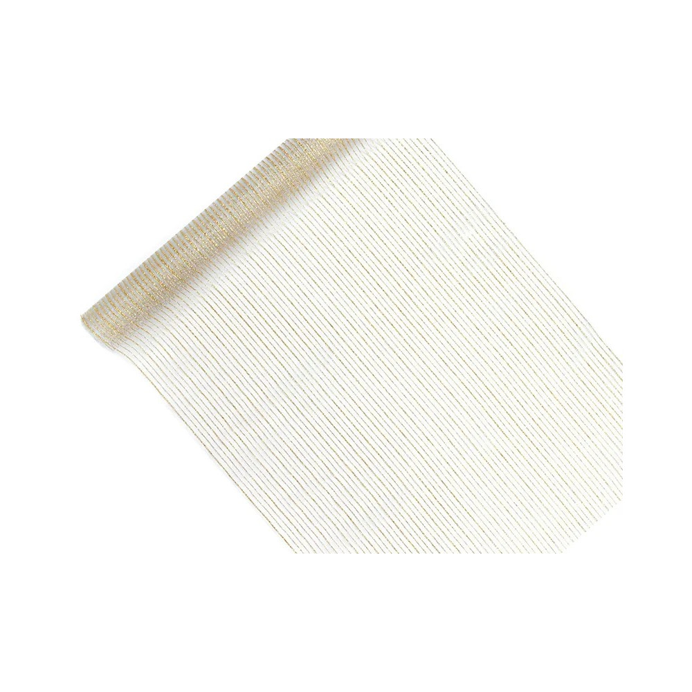 Organza biela so zlatou potlačou Organza biela so zlatou potlačou