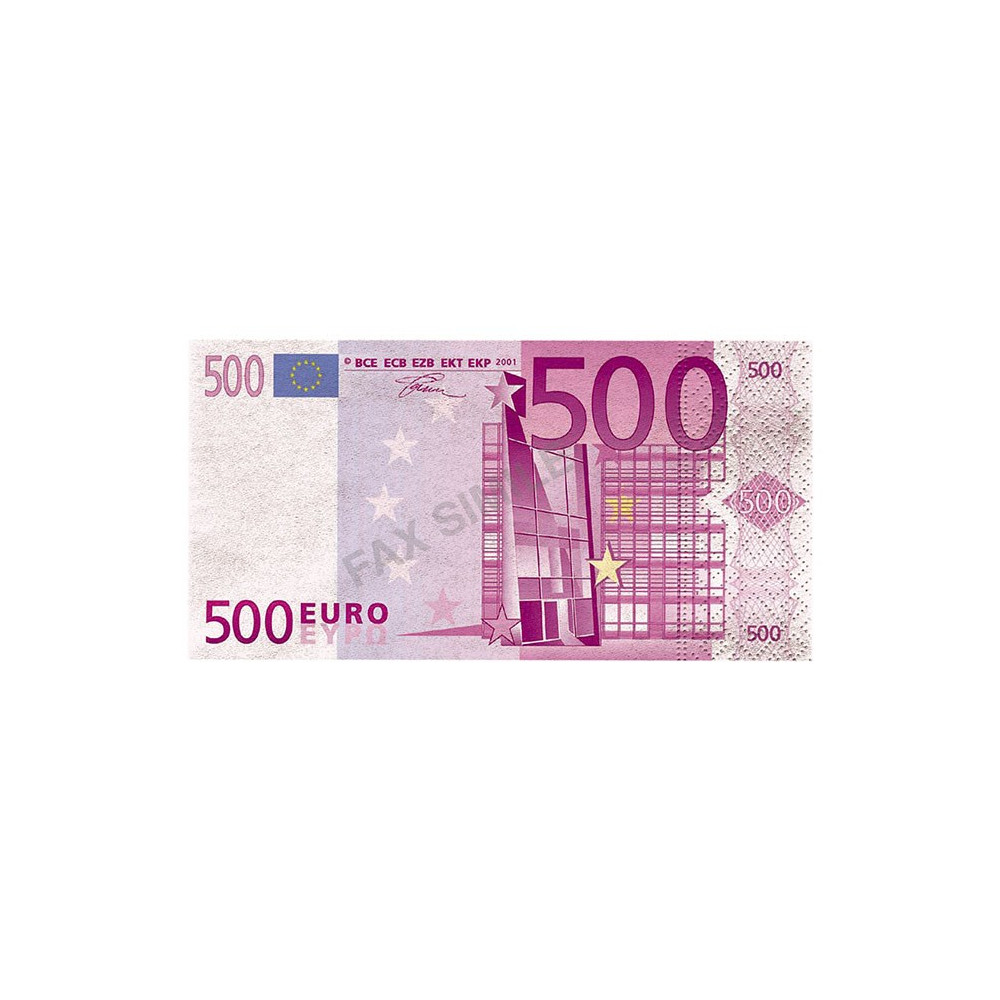 Servítky 500 Euro bankovky Servítky 500 Euro bankovky