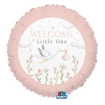 Fóliový balón Welcome Little One ružový