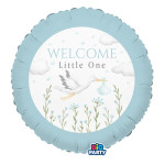 Fóliový balón Welcome Little One modrý