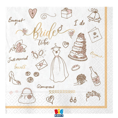 Servítky Bride to be