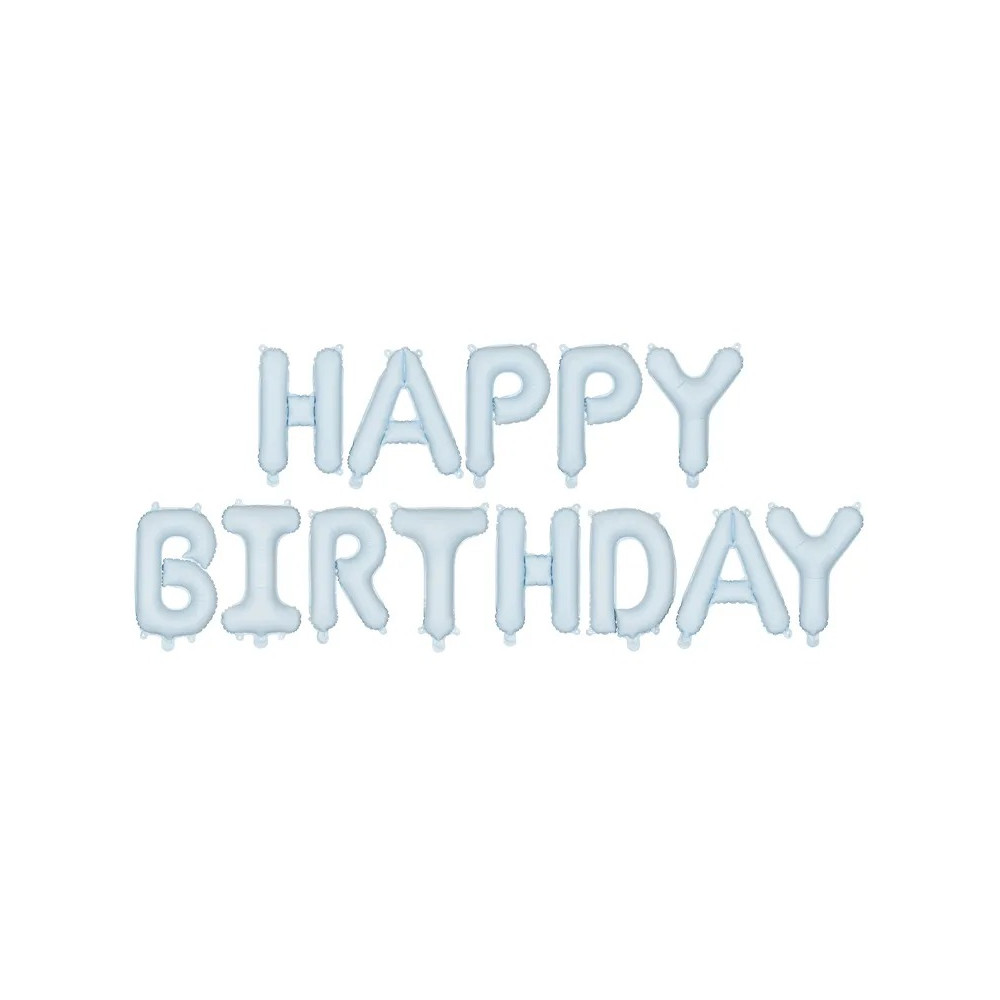 Fóliový balónový nápis Happy Birthday modrý Fóliový balónový nápis Happy Birthday modrý