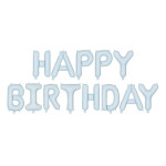 Fóliový balónový nápis Happy Birthday modrý