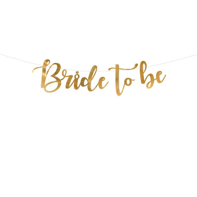 Banner Bride to be zlatý