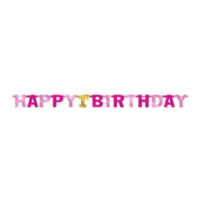 Baner Happy B-Day 1 modrý