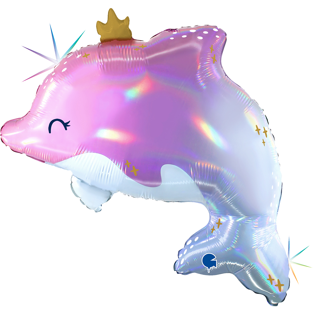 Fóliový Supershape balón holografický Delfín Fóliový Supershape balón holografický Delfín
