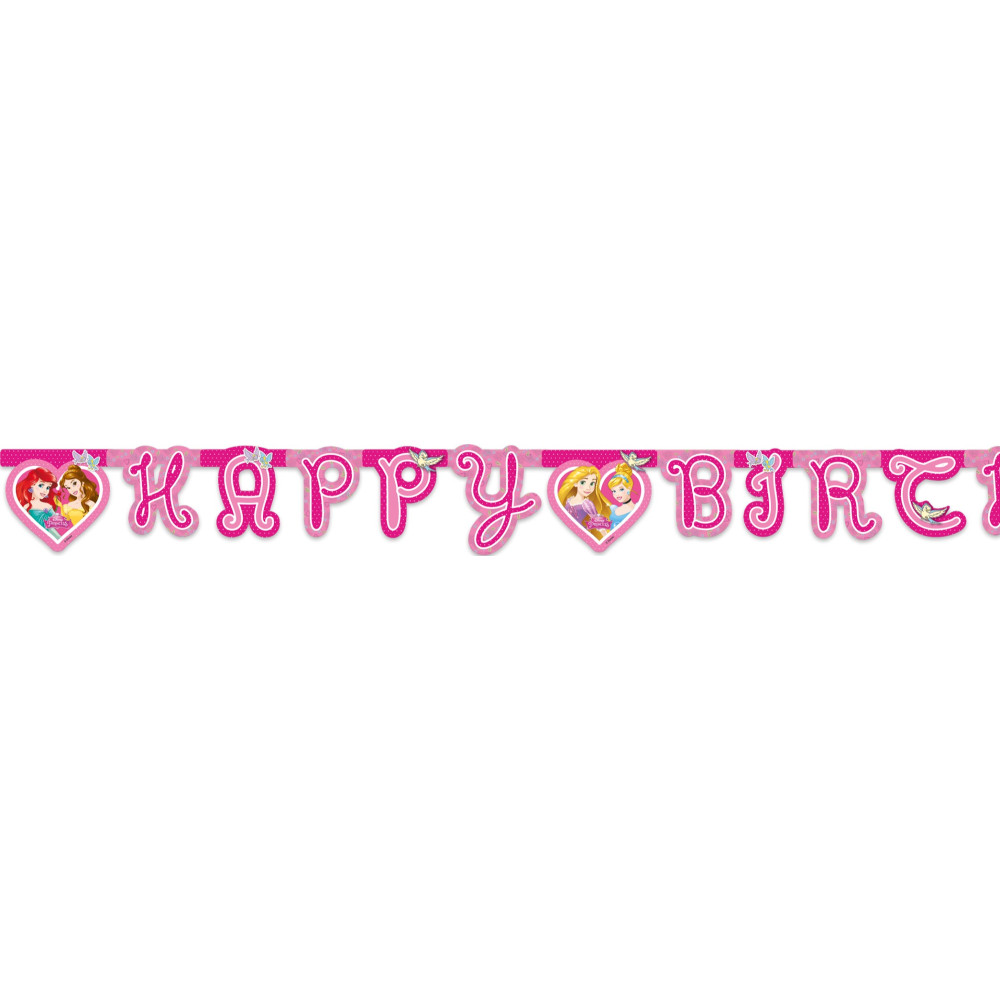 Písmenkový baner princezná Happy B-Day Písmenkový baner princezná Happy B-Day