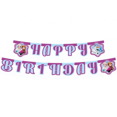 Písmenkový baner Frozen northern lights Happy B-Day