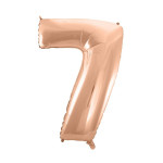 Fóliový balón číslo 7 rose gold 92 cm