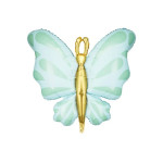 Fóliový Supershape balón Motýľ mätová farba