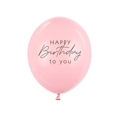 Latexový balón Happy Birthday to you ružový 30 cm