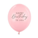 Latexový balón Happy Birthday to you ružový 30 cm