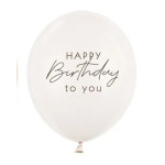 Latexový balón Happy Birthday to you off-white 30 cm