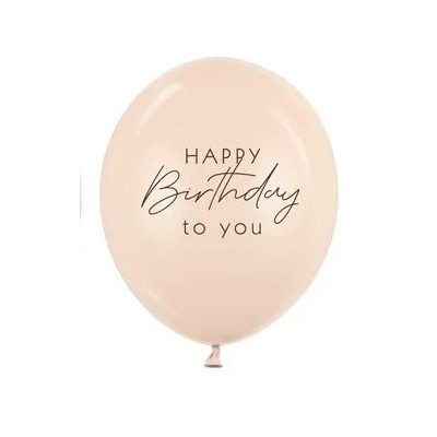 Latexový balón Happy Birthday to you Nude 30 cm