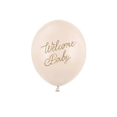 Latexový balón Welcome baby Nude 30 cm