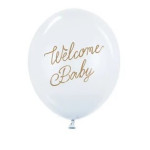 Latexový balón Welcome baby Misty Blue 30 cm