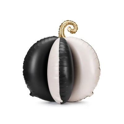Stojaci 3D balón Dyňa – čierno-krémová (58 × 58 cm)