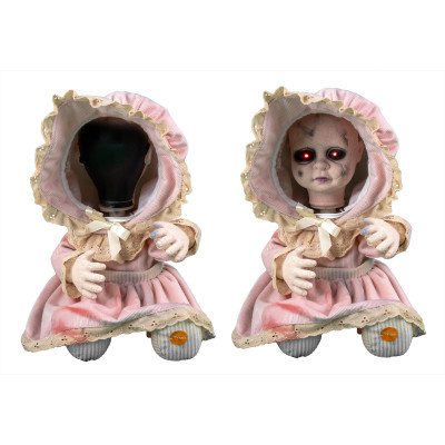 Bábika Jumpscare Julie s pohybom, svetlom a zvukom 30 cm