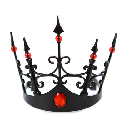 Evil Queen koruna – čierna koruna s červenými kamienkami