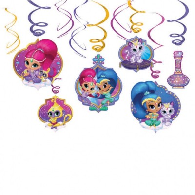 Visiaca špirálová dekorácia Shimmer & Shine