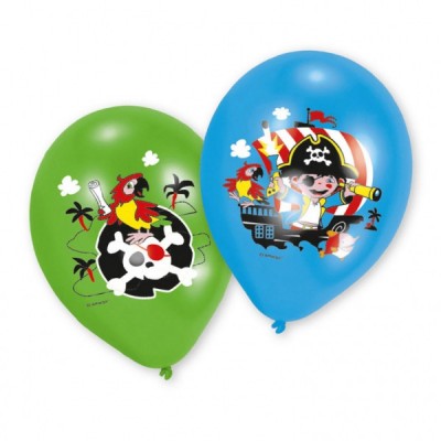 Latexové balóny piráti modré, zelené