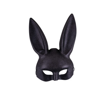 Maska Glitter Bunny čierna