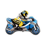 Fóliový Juniorshape balón Motorka modrá