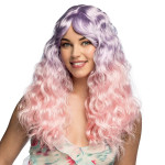 Parochňa „Etro“ – dlhá vlnitá, pastelová fialovo-ružová