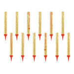 Tortová fontánka zlatá s hviezdami 12 cm