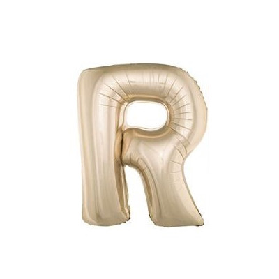 Fóliový balón písmeno R farba Champagne