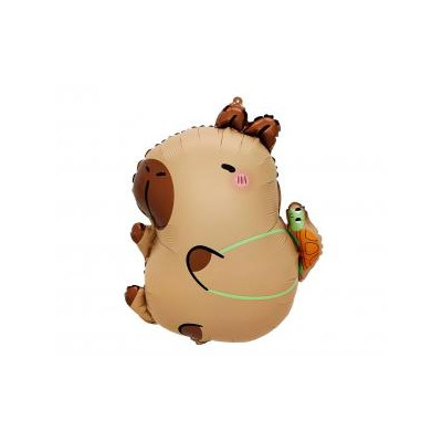 Fóliový juniorshape balón Kapybara s korytnačkou