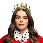 Kráľovská kovová zlatá koruna kráľovná