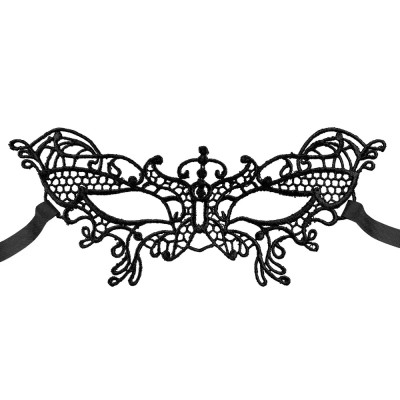 Škraboška čierna čipkovaná 3