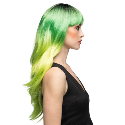 Parochňa Mystic – dlhé zelené ombré vlasy