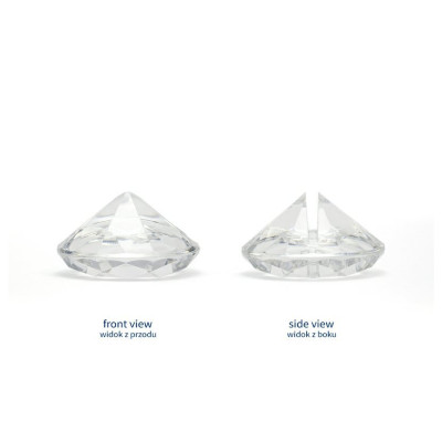 Stojan na vizitky – diamant, bezfarebný, 40 mm (10 ks)