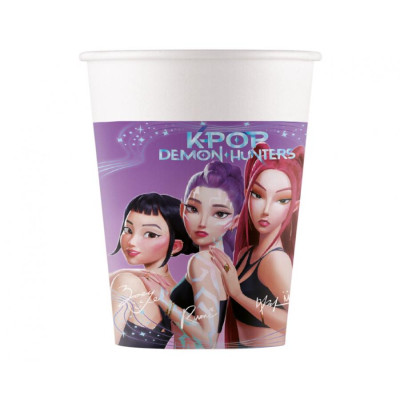 Papierové poháre K-POP Demon Hunters 200 ml – 8 ks
