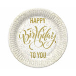 Taniere Happy Birthday so zlatými bodkami