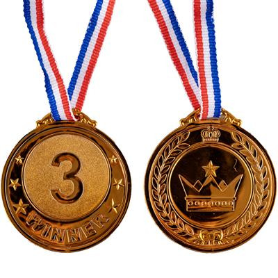 Súprava medaily zlato, striebro a bronz