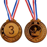 Súprava medaily zlato, striebro a bronz