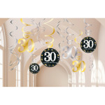 Závesná špirálová dekorácia 30 narodeniny