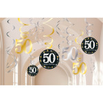 Závesná špirálová dekorácia 50 narodeniny