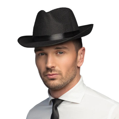 Mafiánsky klobúk čierny