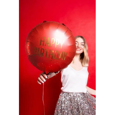 copy of Fóliový balón „Happy Birthday“ – tmavá červená 35 cm