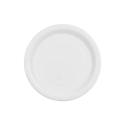 Papierové taniere – biela farba, 23 cm (6 ks)