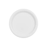 Papierové taniere – biela farba, 23 cm (6 ks)