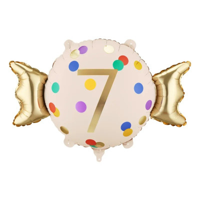 Fóliový Juniorshape balón cukrík s číslom 7