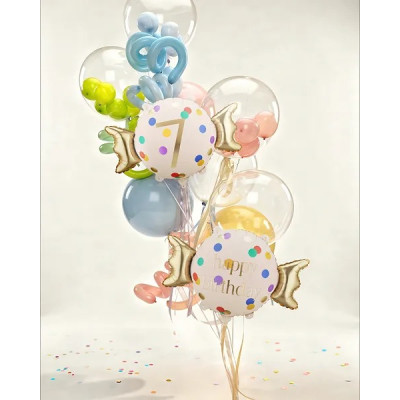 Fóliový Juniorshape balón cukrík s číslom 7