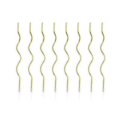 Sviečky zlaté špirály 14 cm – 8 ks