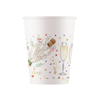 Papierové poháre Sparkling Celebration 200 ml – 8 ks