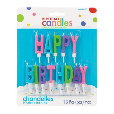 Sviečky Happy Birthday mix farieb